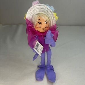 NWT Annalee 2014 9" Edythe the Spring Elf Purple Easter Smiling